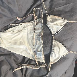 Women’s Burberry white 2 piece swim suit